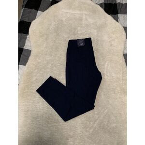 New Gap Slim‎ City Crop Navy Blue Pants Size 12 Regular NWT Trousers